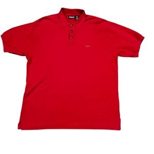 Patagonia Mens Size Medium Organic Cotton Short Sleeve Polo Shirt Red 52822 F99